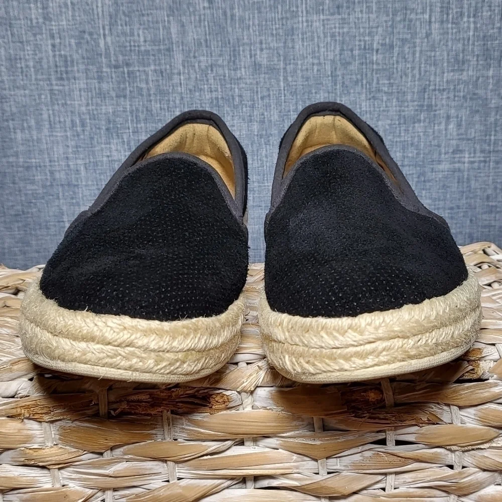 Espadrille Slip-On Breathable Suede Cushion Clark's Azella Black Women's 7.5